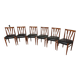 Set of 6 Scandinavian teak chairs 1960