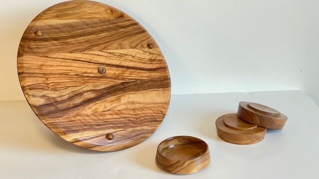 Olive wood serving tray