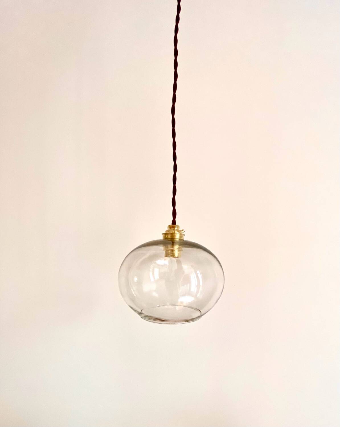Glass globe pendant light
