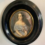 Miniature portrait of a young woman XX century