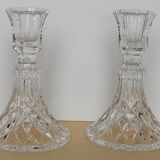 Pair of crystal candle holders