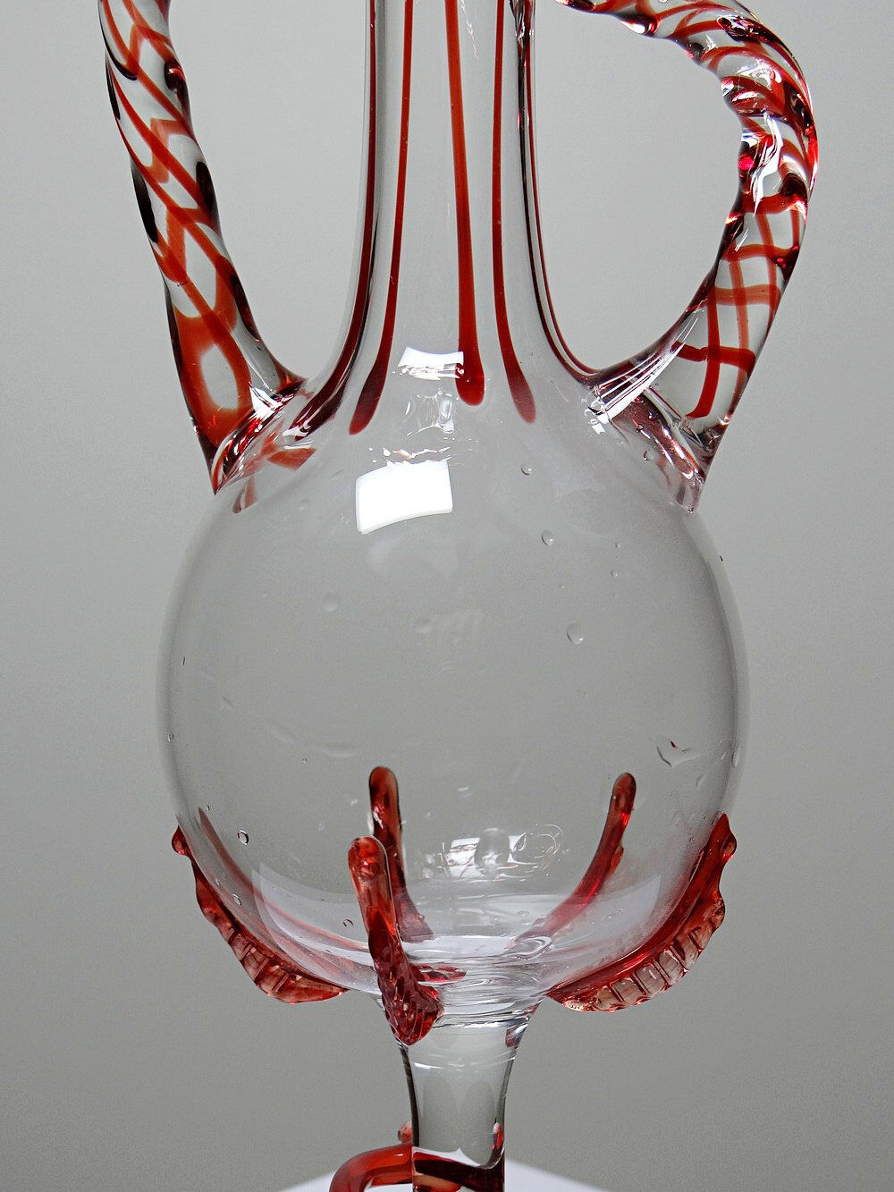 Vintage Murano blown glass soliflore vase 50-60 Filigrana/Zanfirico