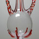 Vintage Murano blown glass soliflore vase 50-60 Filigrana/Zanfirico