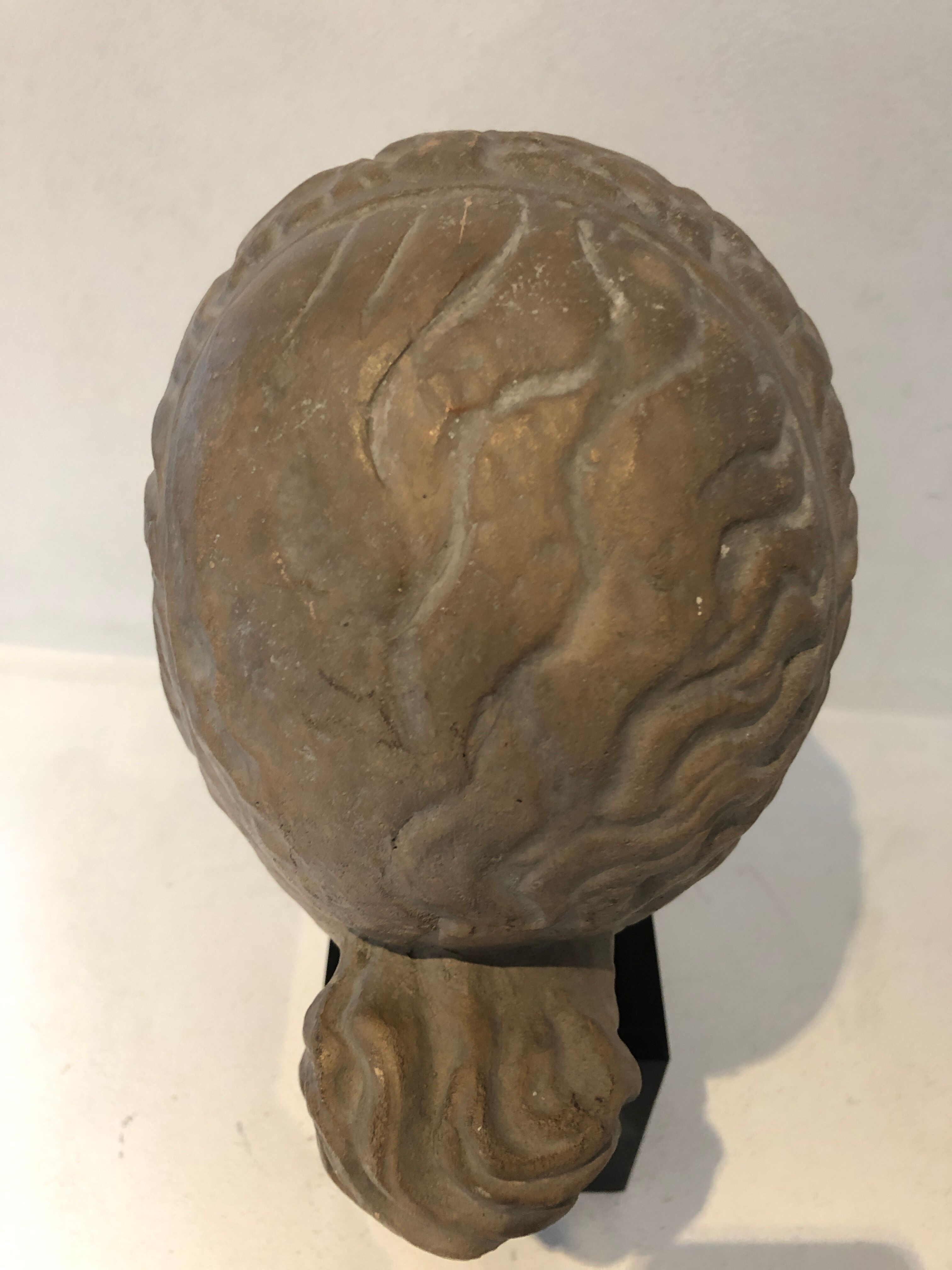 Bust Greek goddess marble base 1970