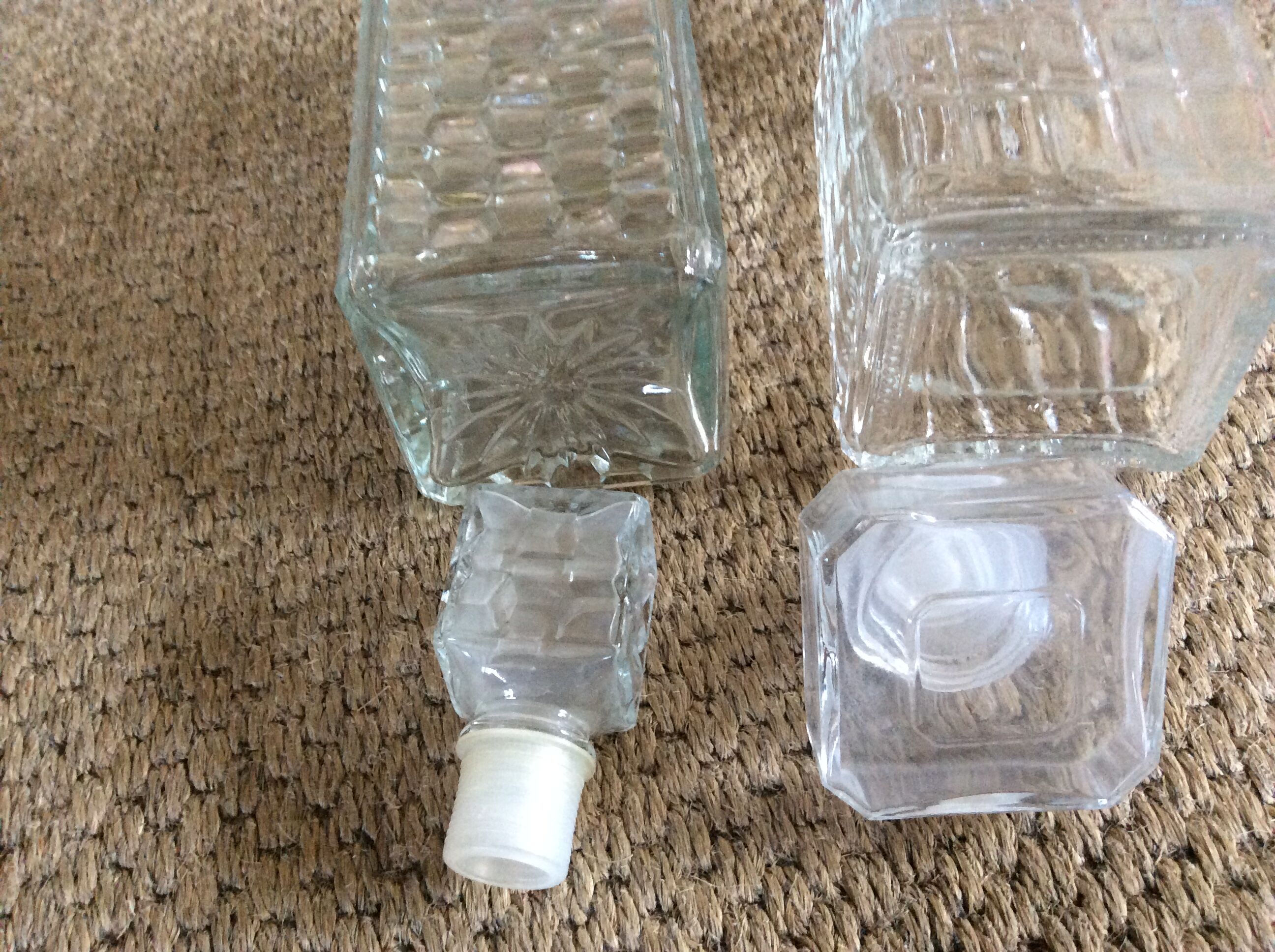 Set of whisky decanters