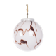 Suspension vintage de style Hollywood Regency avec boule de verre mixte blanche