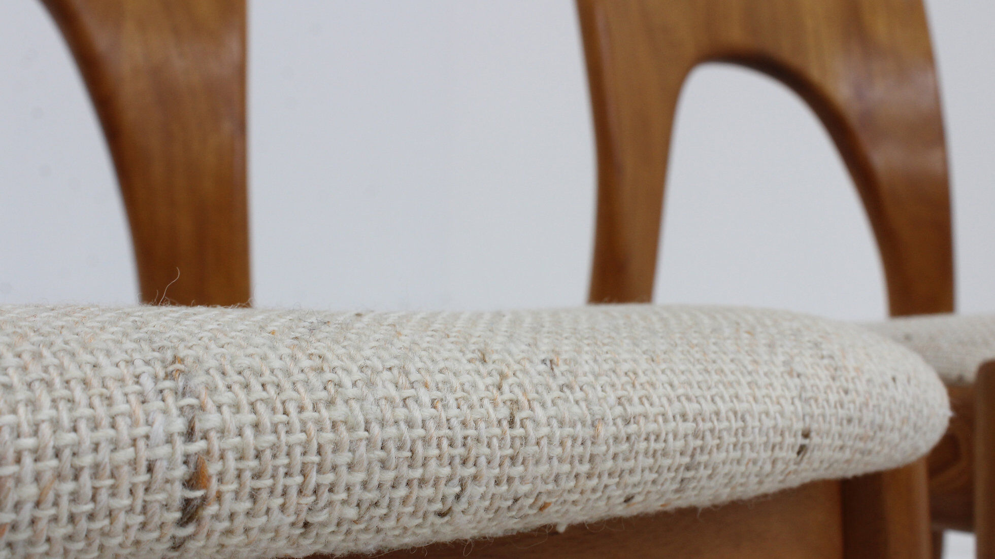 Vintage Danish solid teak dining chairs by Niels Koefoed 1960s set of 4