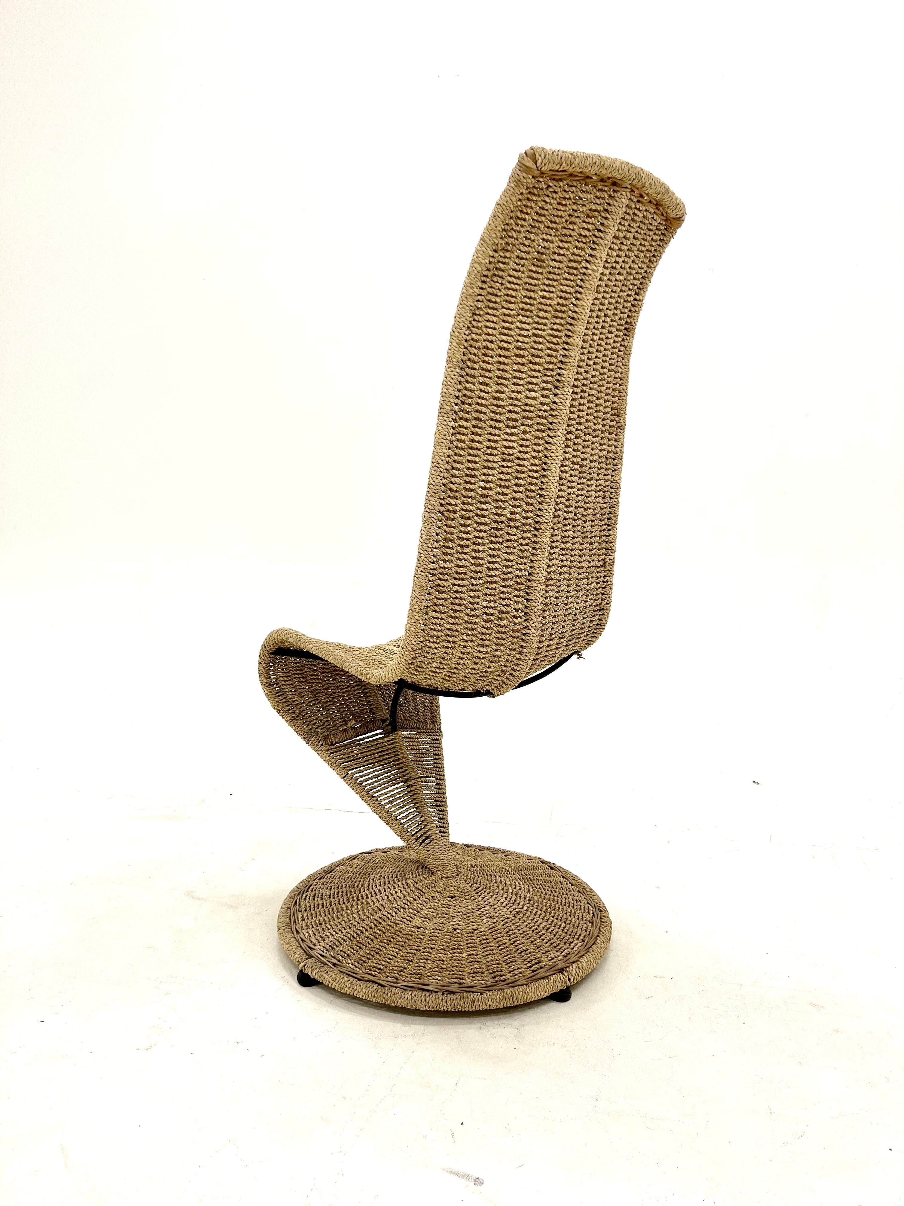 Vintage chair "s" by marzio cecchi, italy, 1970