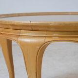 Oak coffee table and mirror 1950
