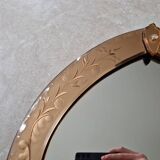 Miroir rectangulaire vénitien dit de Venise en verre coloré
