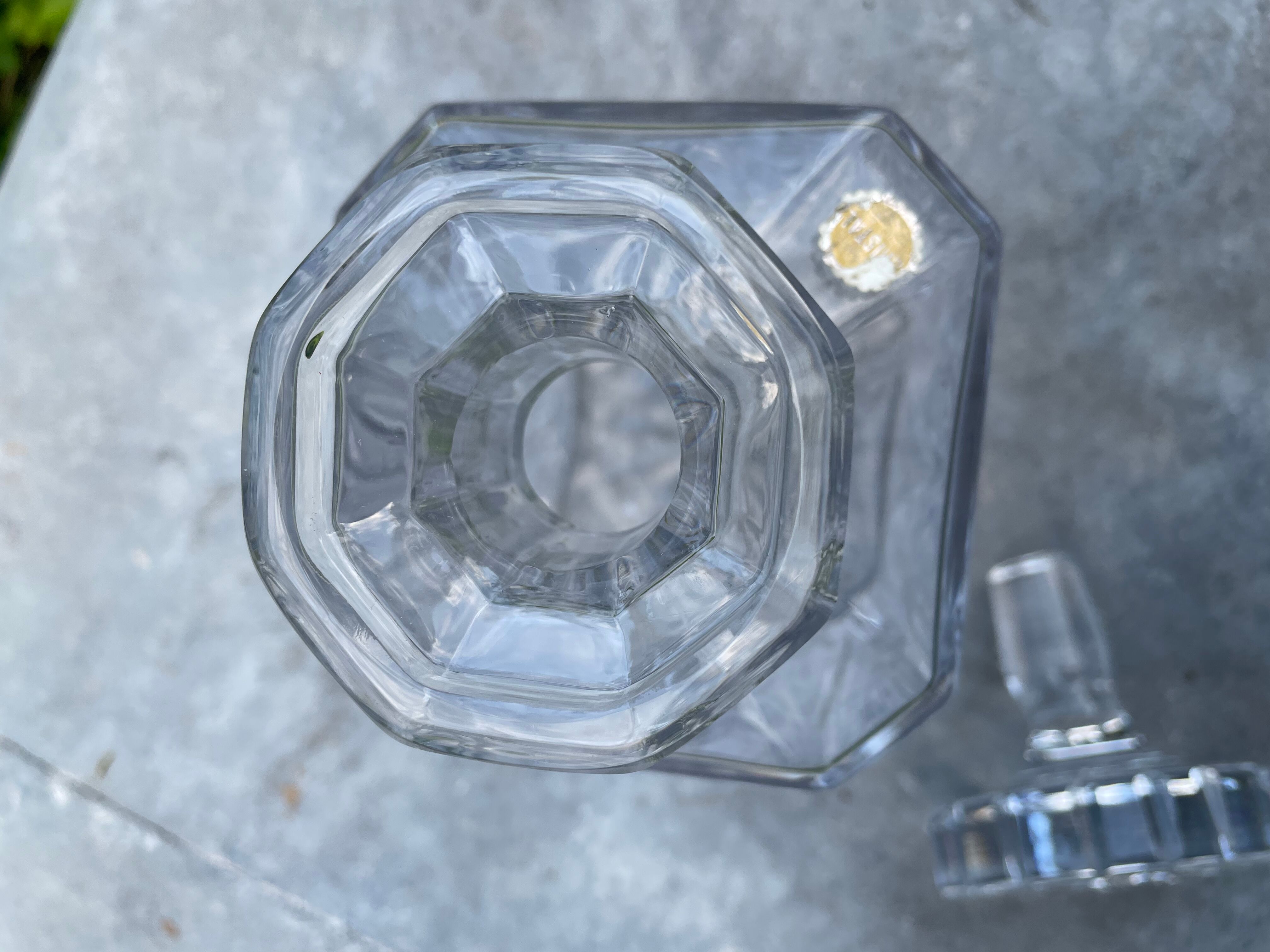 Chissed crystal whiskey decanter