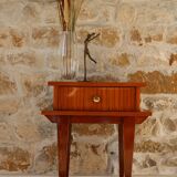 Bedside table or sofa end table in wood veneer, Scandinavian style, 1960s-1970s