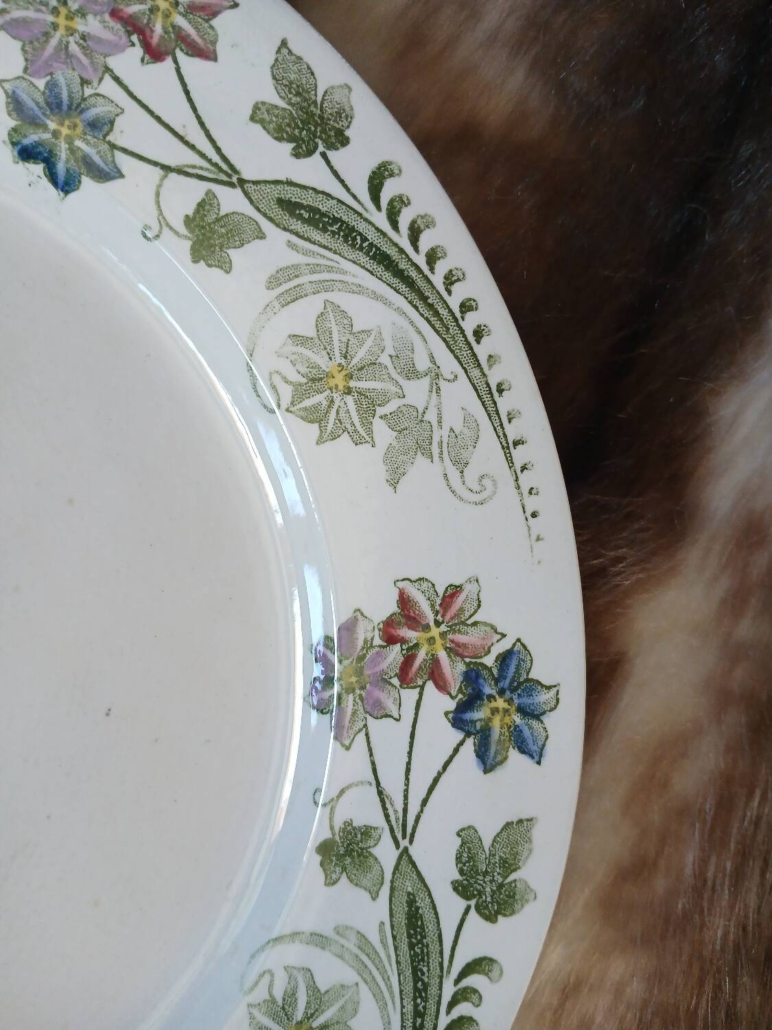 23 assiettes + plat anciens U&C Sarreguemines