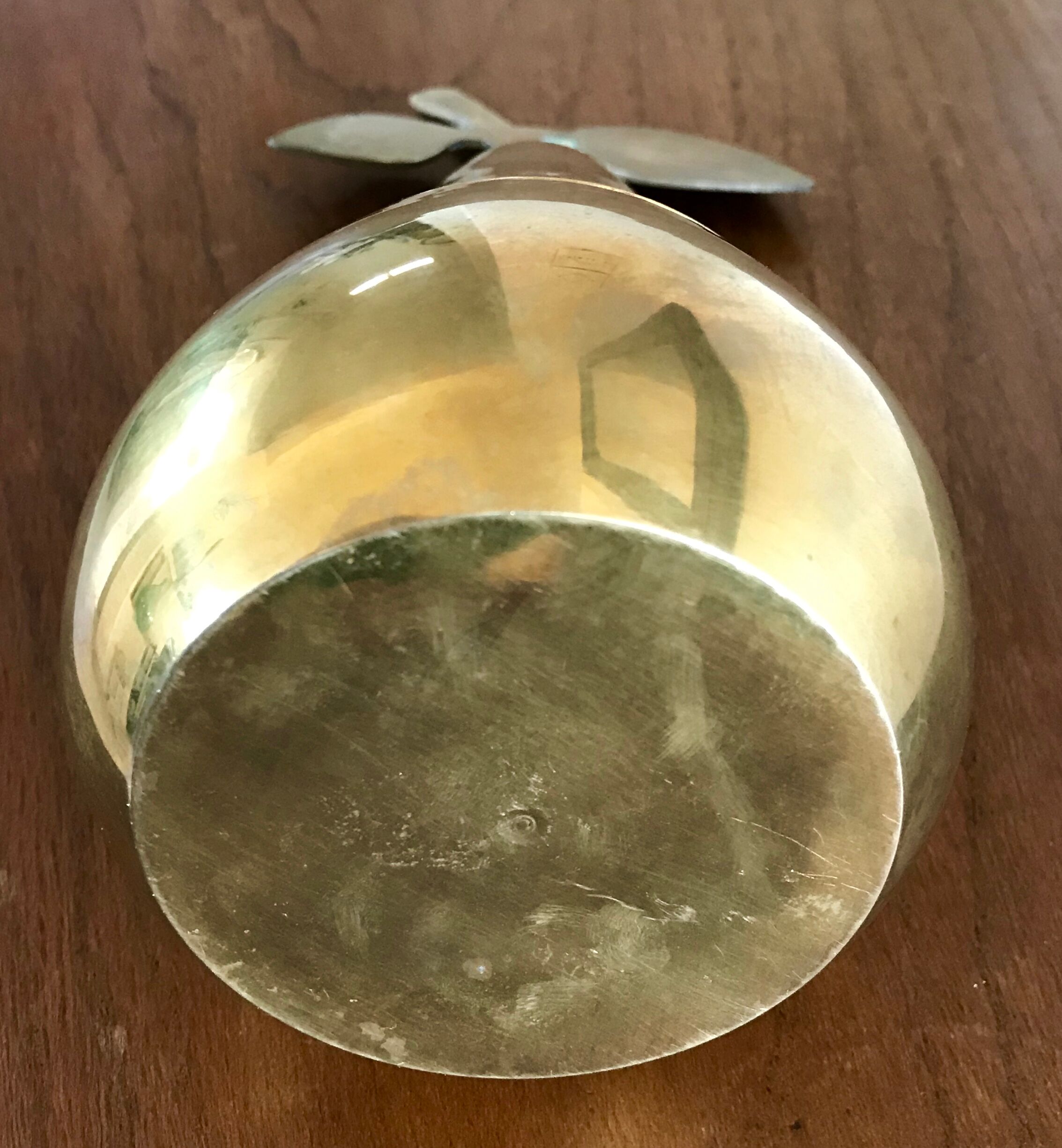 Void pear pocket vintage brass
