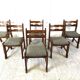 Vintage brutalist dining chairs, set of 6 - 1970s