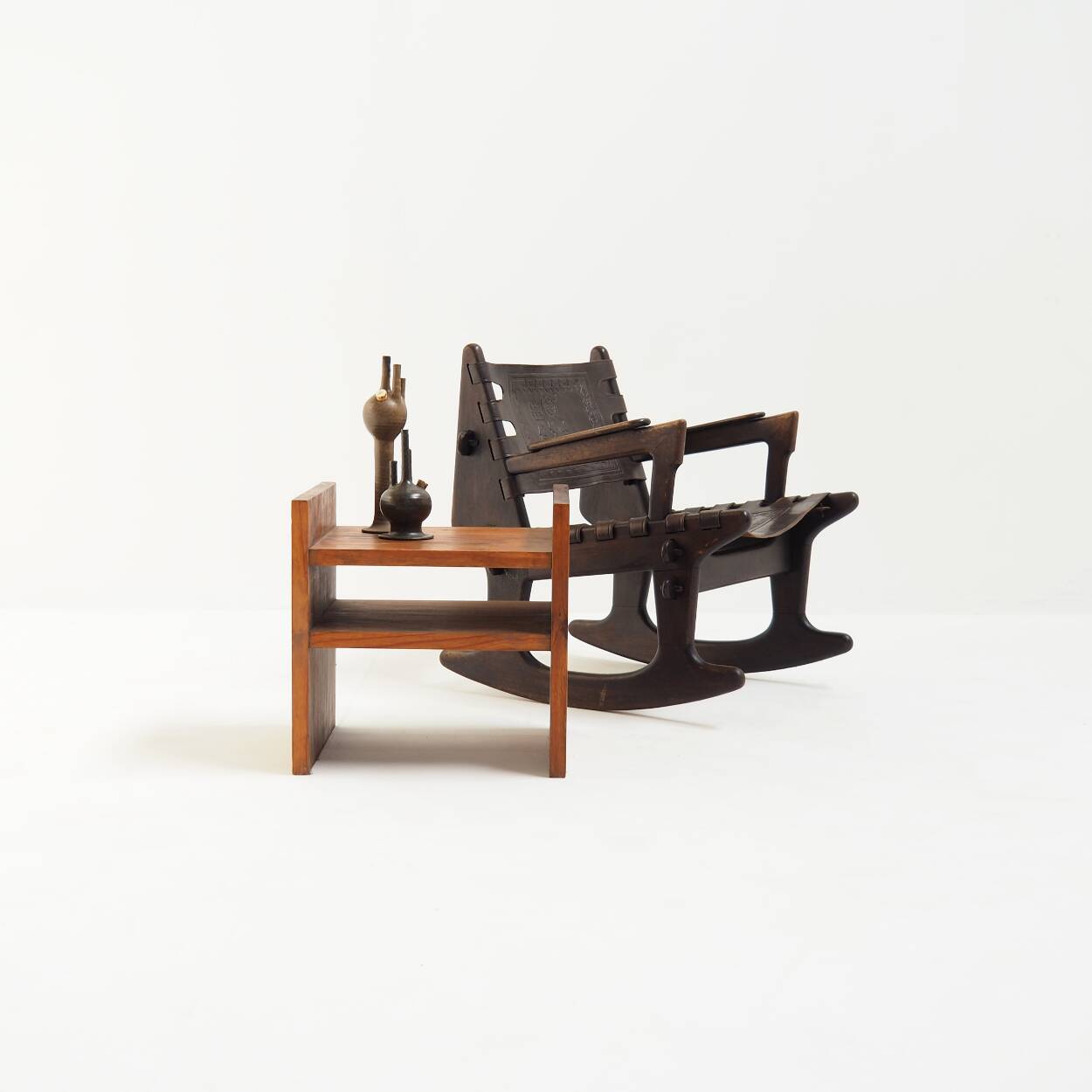 Rocking Chair by Angel Pazmiño for Muebles de Estilo, Ecuador