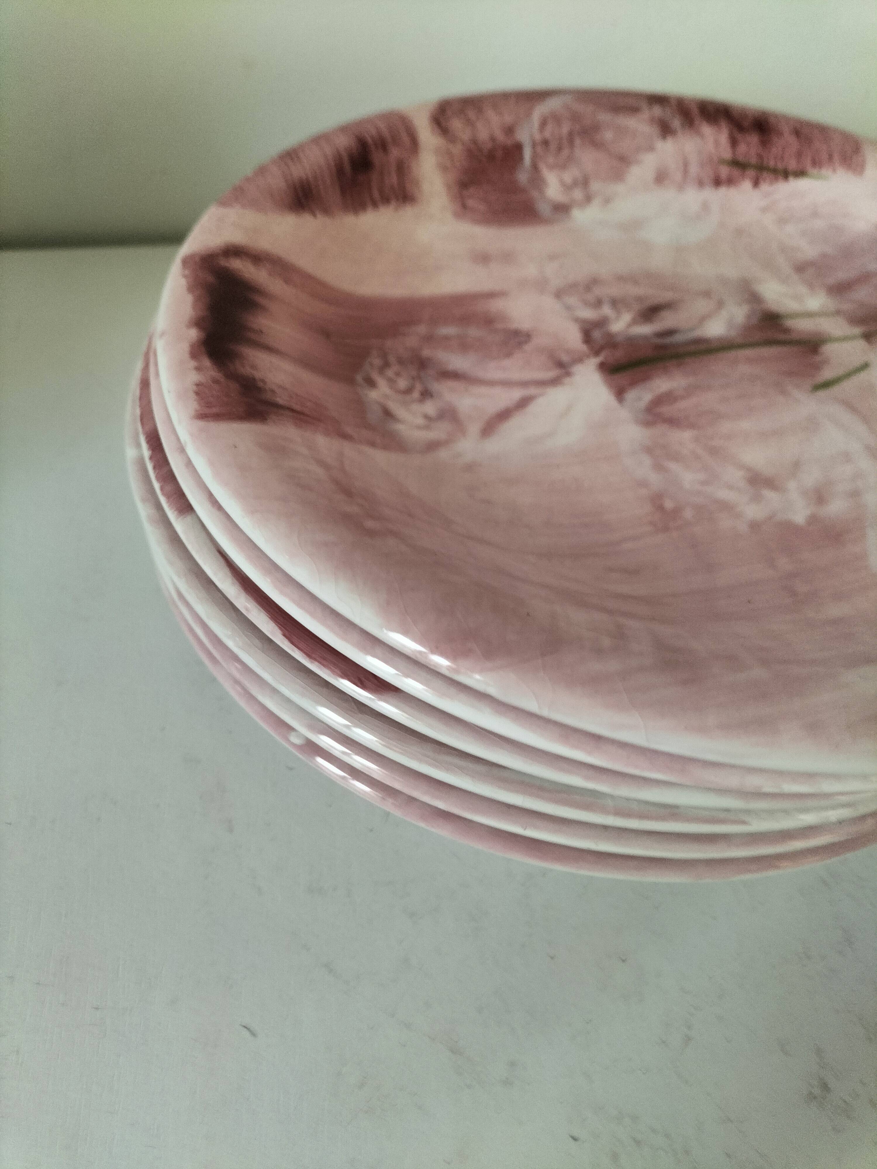 6 Italian plates CAPA San Polo hand-painted from the 1970s.