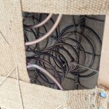 1960s, danish high back vintage armchair in cherry-red velour