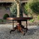 Large oval mahogany dining table from the 19th century Restoration period