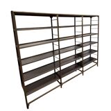 Old industrial metal shelf of 3 linear meters