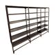 Old industrial metal shelf of 3 linear meters
