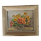 Watercolor painting bouquet of flowers signed old