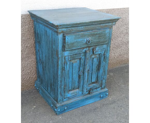 Extra furniture in old blue wood