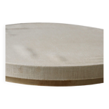 Mid-Century Modern, large round ceiling light in linen, Sweden, 1960s