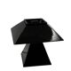 Space age black ceramic table lamp, Italy 1970s