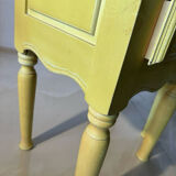 Pair of vintage carved wooden bedside tables.