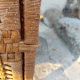 Wicker chest of drawers and rope