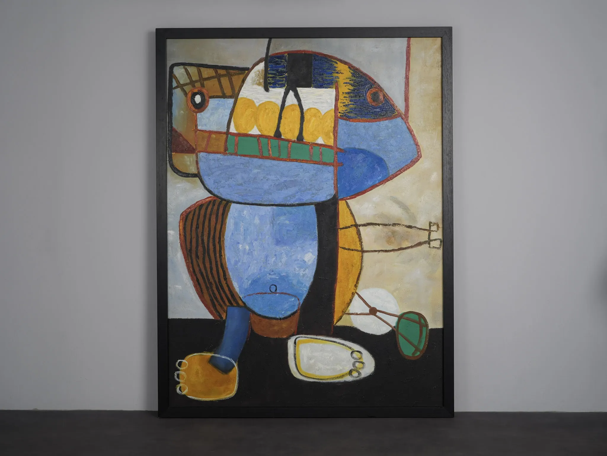 Large-scale “Le Regard” oil painting after Karel Appel, Netherlands, 1990s