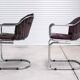 Pair of vintage Rinaldi style chrome chairs