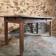 Table de ferme française ancienne en chêne avec deux tiroirs — XIXe siècle