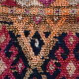 3x12 Red & Navy Blue Oushak Runner Rug, 83x352Cm