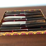 Set of 12 horn knives 1950