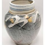 Glazed ceramic vase signed