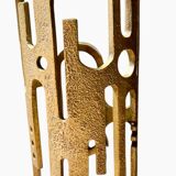 Pair of Vlab brutalist wall lights in bronze finish