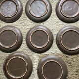 Vallauris ceramic oyster plates circa 1960 x8