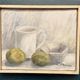 Original Swedish Oil on Canvas – “Jug, Bowl and Fruits” by Main Klarmo‑Kärred – Signed – 1961 – Vintage & Framed – 49×40.5 cm (19.3"×15.9")