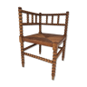 Chaise d'angle en bois tourné années 1920