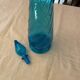 Vintage Empoli blue glass genie carafe