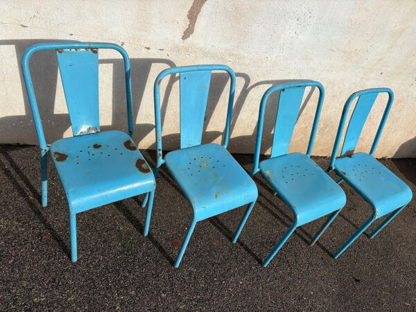4 chaises tolix T37