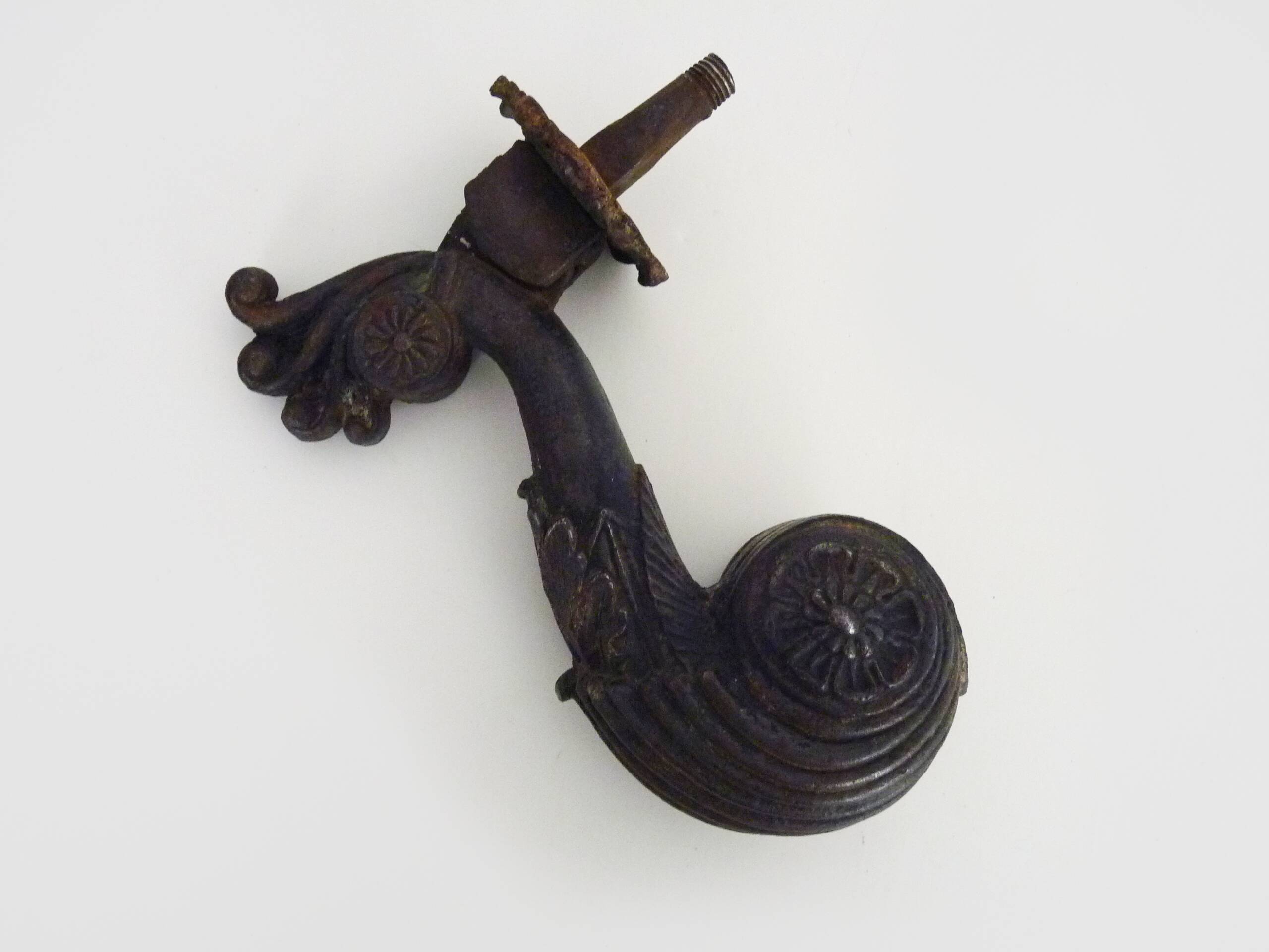 Old cast iron griffin door knocker, 19th century