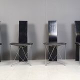 Set of 4 Concorde Dining Chairs with Leather Seats by Torstein Flatøy for Bahus