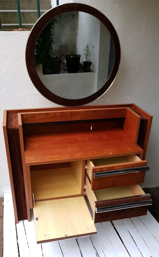 Dresser round mirror 70's