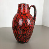 Large Pottery Super Fat Lava Multi-Color 270-38 Vase Made by Scheurich, 1970s