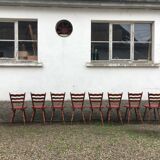 Bistro chairs vintage Scandinavian brasserie colorful galette - 1950 1960