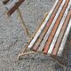 Garden bench with folding wooden slats base tubes from the 50s