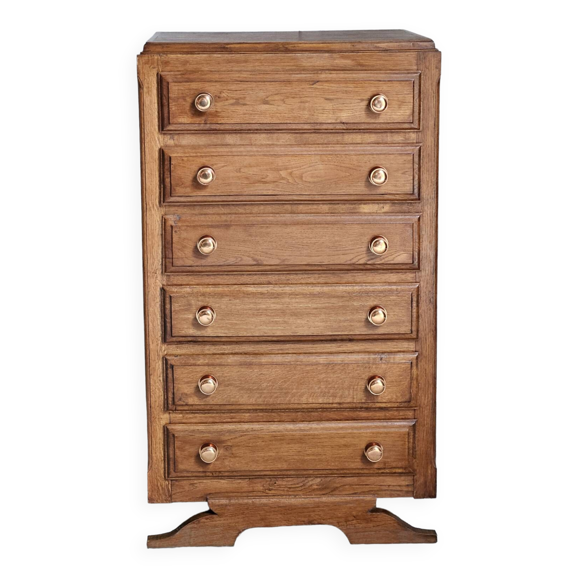 Weekly chest of drawers, art deco, mustache foot, vintage, 30s/40s
